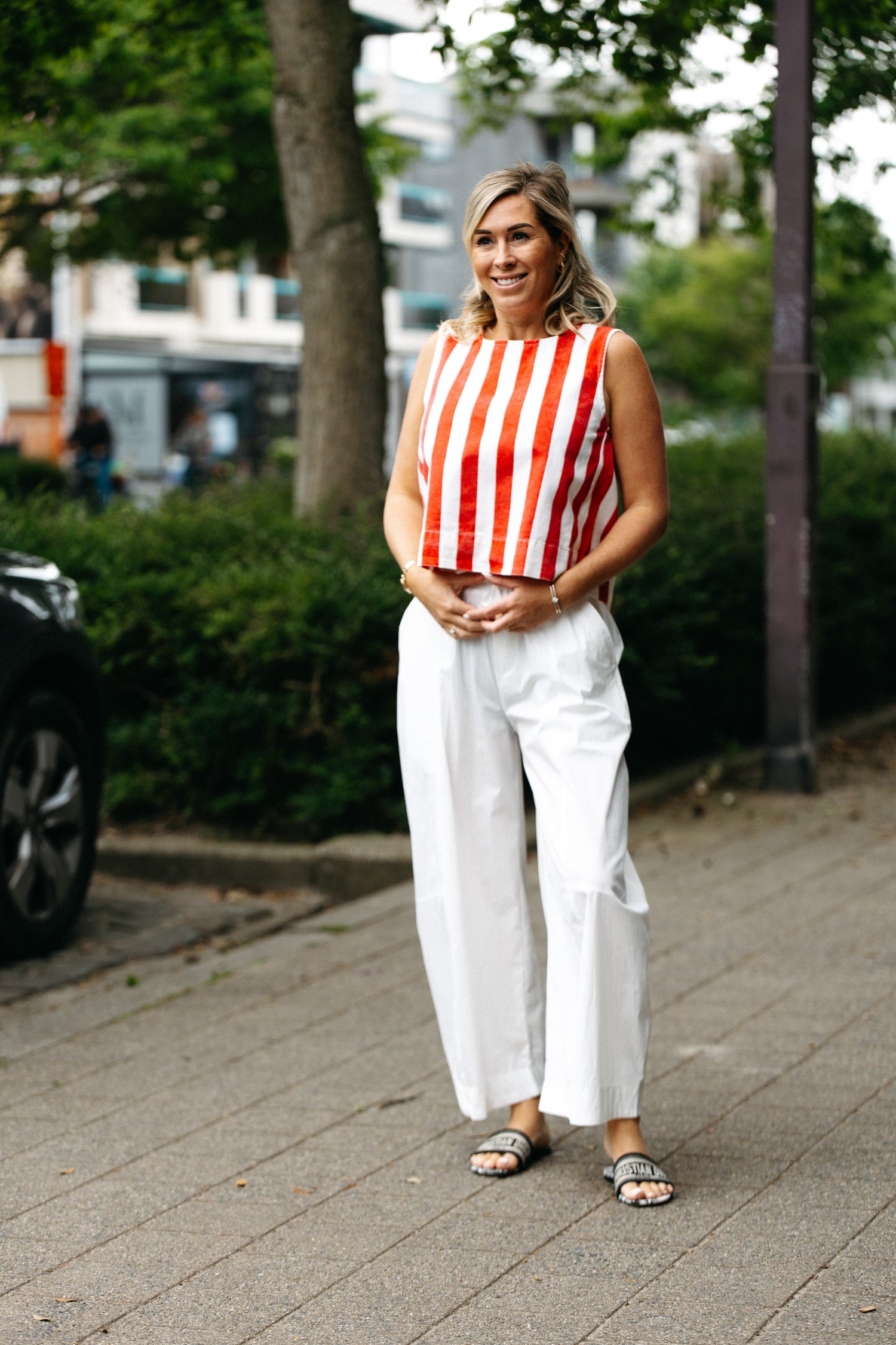 Pants VICHY - White