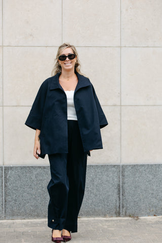 CLAIRE Short Trenchcoat - Marine