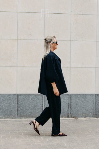 CLAIRE Short Trenchcoat - Marine