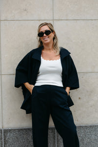 CLAIRE Short Trenchcoat - Marine