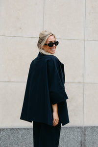 CLAIRE Short Trenchcoat - Marine