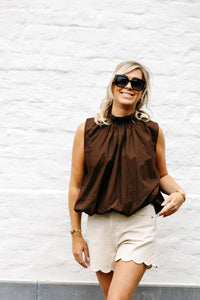 Blouse FRANNE - Brown