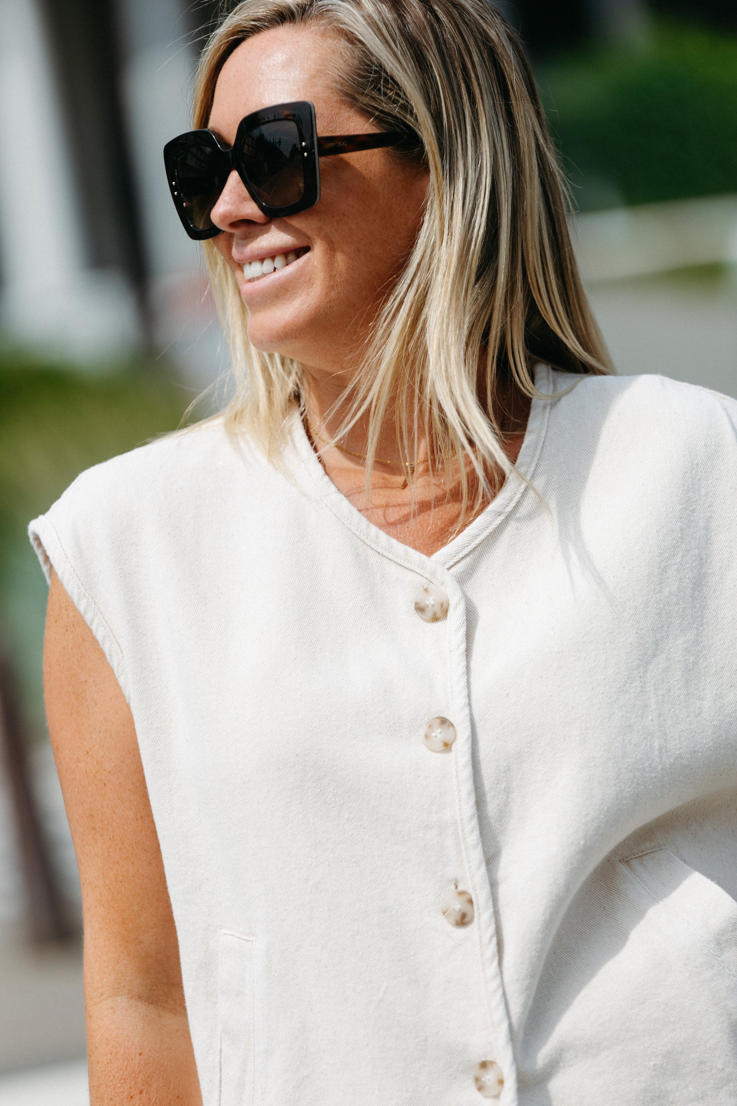 Sleeveless Jacket LUCIA - Beige