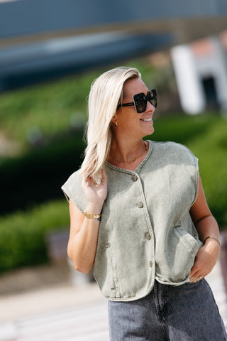 Sleeveless Jacket LUCIA - Kaki