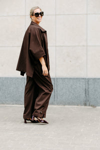 CLAIRE Short Trenchcoat - Chocolate