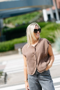 Sleeveless Jacket LUCIA - Brown