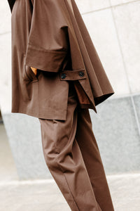 CLAIRE Short Trenchcoat - Chocolate