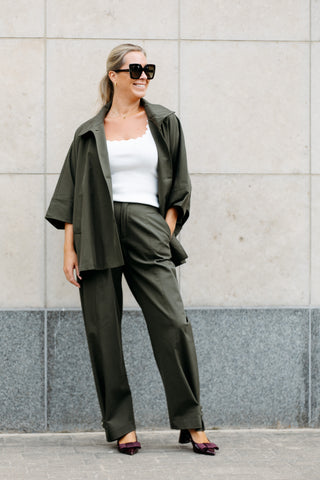 CLAIRE Short Trenchcoat - Kaki