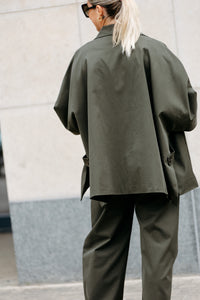 CLAIRE Short Trenchcoat - Kaki