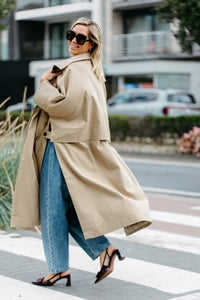 BLAIRE Long Trenchcoat - Beige