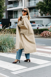 BLAIRE Long Trenchcoat - Beige