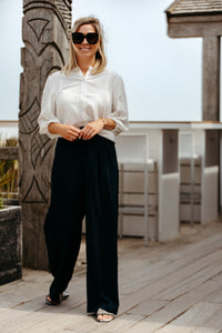 Linen Trousers CELESTE - Marine