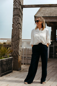 Linen Trousers CELESTE - Marine