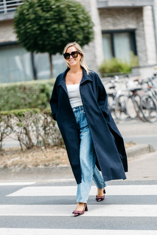 BLAIRE Long Trenchcoat - Marine