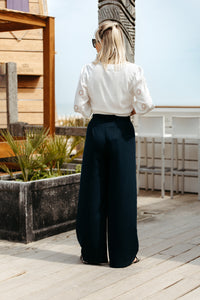 Linen Trousers CELESTE - Marine