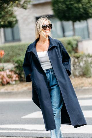 BLAIRE Long Trenchcoat - Marine