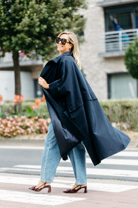 BLAIRE Long Trenchcoat - Marine