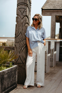 Linen Trousers CELESTE - White