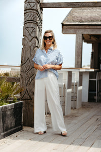 Linen Trousers CELESTE - White