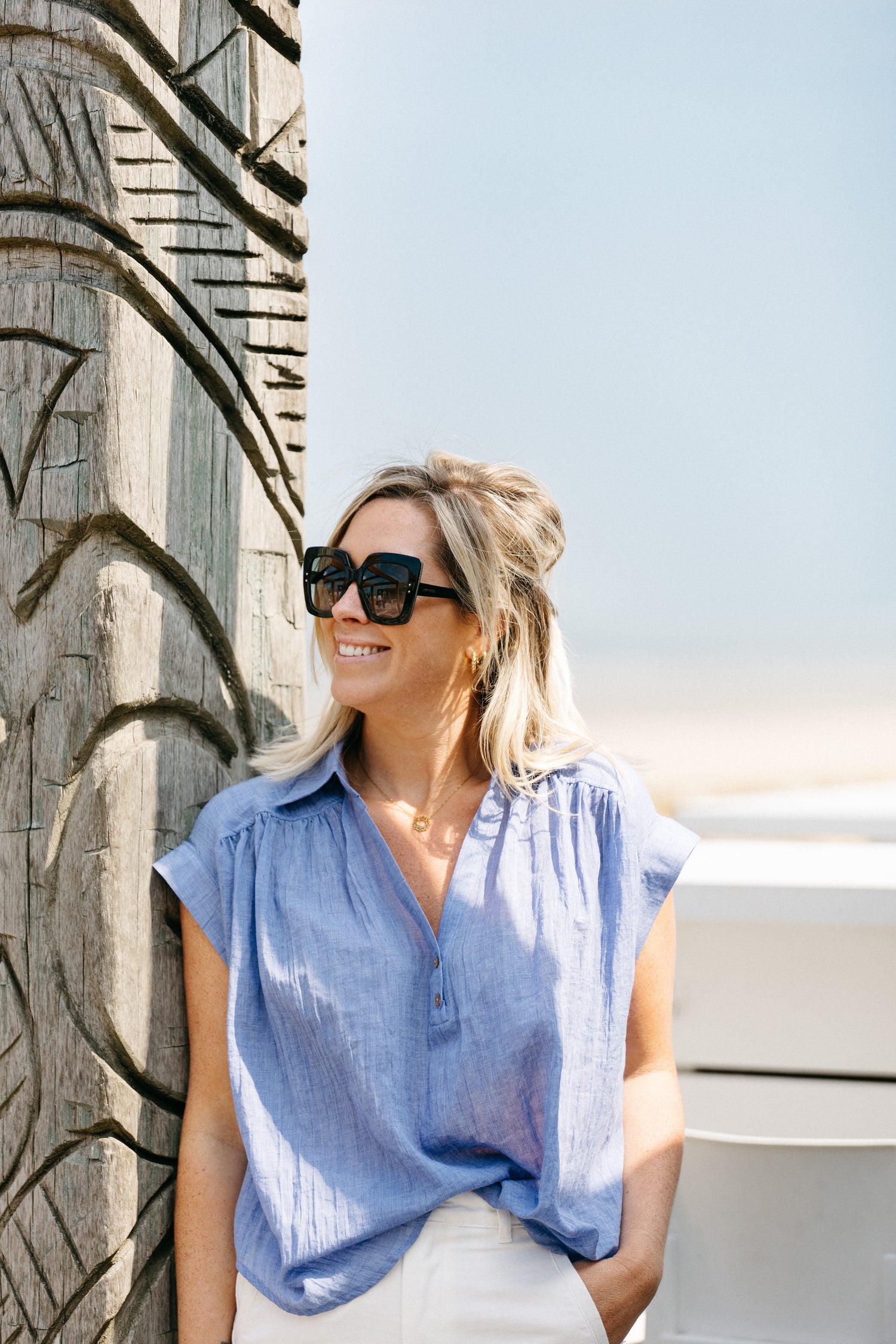 Blouse FEEBE - Blue Jeans