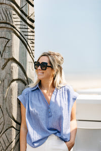 Blouse FEEBE - Blue Jeans