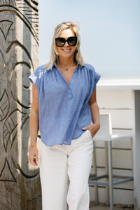 Blouse FEEBE - Blue Jeans