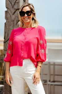 Blouse FLORA - Fushia