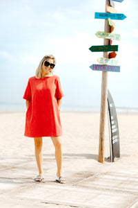Dress LOUISE - Coral