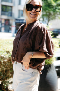 Blouse FEBE -  Chocolate