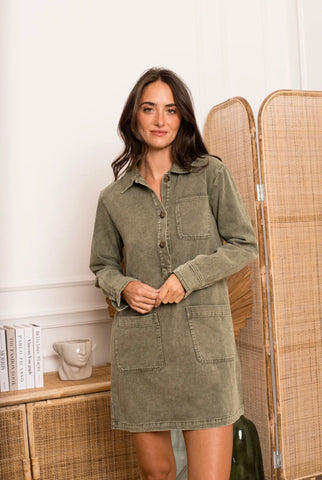 Dress CELESTINE - Kaki