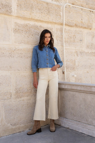 Pants VIVIANE - Velours (Beige)