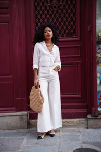 Jeans PALAZZO  - White