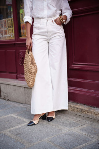 Jeans PALAZZO  - White