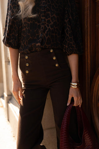 Jeans WILENETTE - Chocolate brown