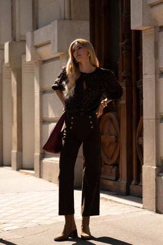 Jeans WILENETTE - Chocolate brown