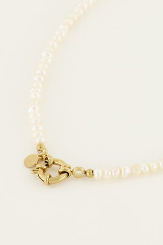 MY-Ketting met slotje en zoetwaterparels