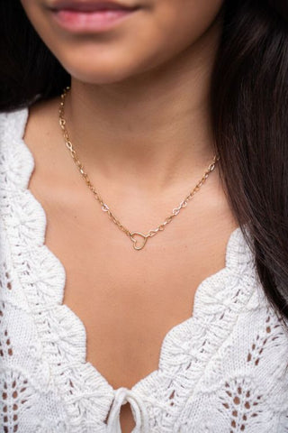 MY- Schakelketting met klein open hart bedel