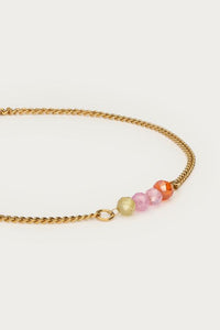 MY-Botanical armband met vier multikleur kralen