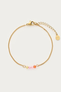 MY-Botanical armband met vier multikleur kralen