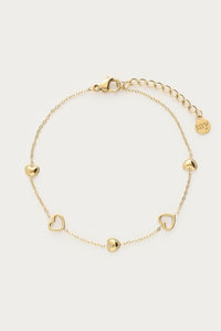 MY-Botanical armband met open hartjes