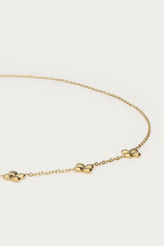 MY-Botanical ketting met drie klaver bloemen
