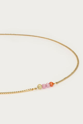 MY-Botanical ketting met vier multikleur kralen