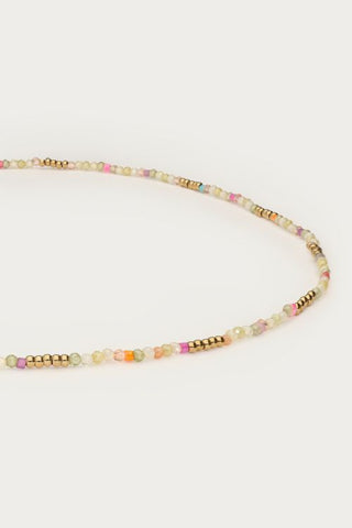 MY-Botanical ketting met groene kralen