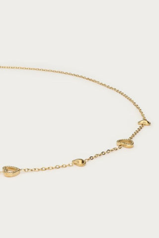 MY- Botanical ketting met open hartjes