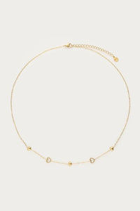 MY- Botanical ketting met open hartjes