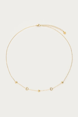 MY- Botanical ketting met open hartjes