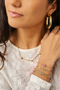 MY-Botanical driedubbele armband met multikleur kralen