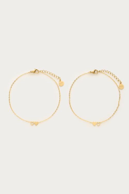 MY-Armbanden set twee hartjes
