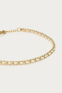 MY-Armband met ballchain & wit koord