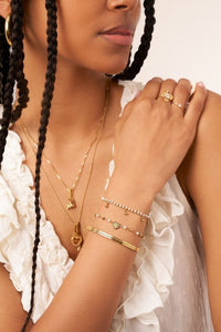 MY-Armband met hartje en imitatieparels